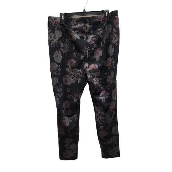 Michel Studio Pants Women's Size 2X Floral Print Straight Leg - Picture 3 of 14